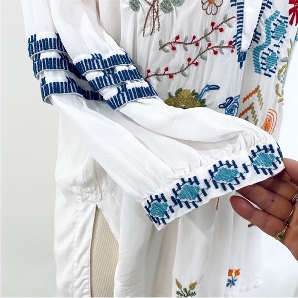 Johnny Was 100% silk embroidered blouse NEW - Picture 8 of 15